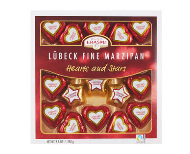 Erasmi Lübeck Fine Marzipan Hearts and Stars 250g