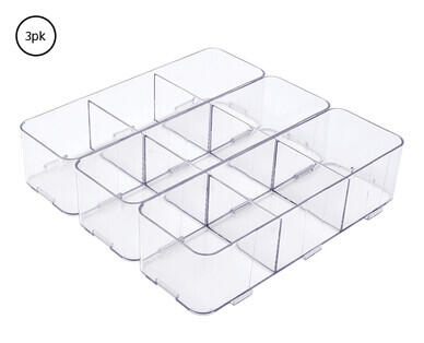 Interlocking Clear Plastic Drawer Organisers