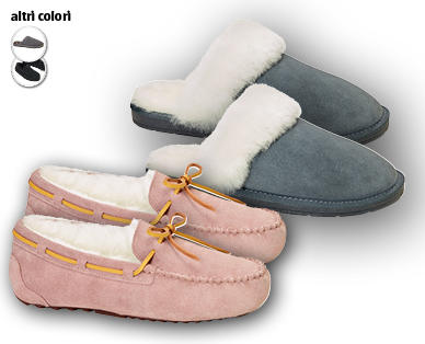 Pantofole in pelliccia di agnello da donna/uomo