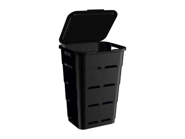 Livarno Home Recycled Plastic Laundry Hamper - Black