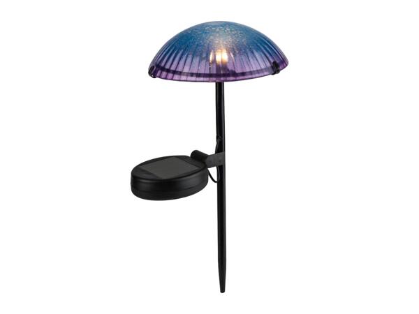 Blue Solar Mushroom Garden Stake Light