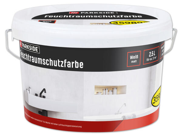 Feuchtraumfarbe, ca. 2,5 l