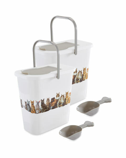 Cat Pet Food Container 2 Pack