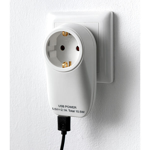 Steckdosenadapter USB 2-fach