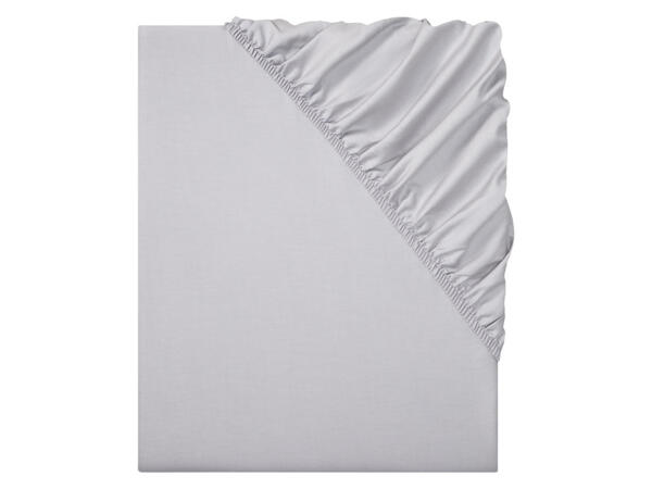 LIVARNO home Saténové napínací prostěradlo, 180-200 x 200 cm