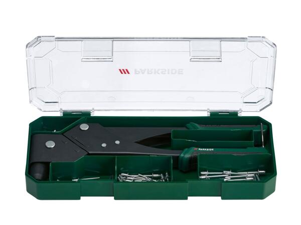 Swivel head hand riveter set