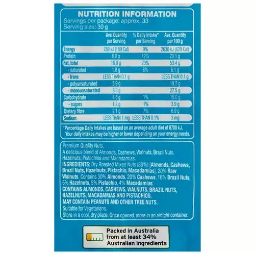 Mixed Nuts Dry Roasted 1kg