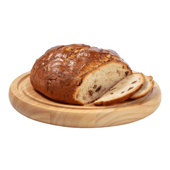 Pain frais au sucre et aux raisins secs