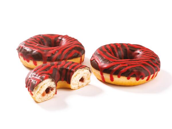 DONUT S NÁPLNÍ Z ČERVENÉHO RYBÍZU