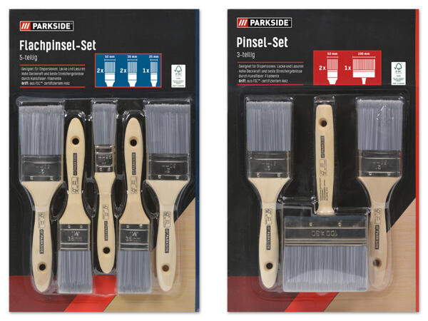 Pinsel-Set, 3- bzw. 5-teilig