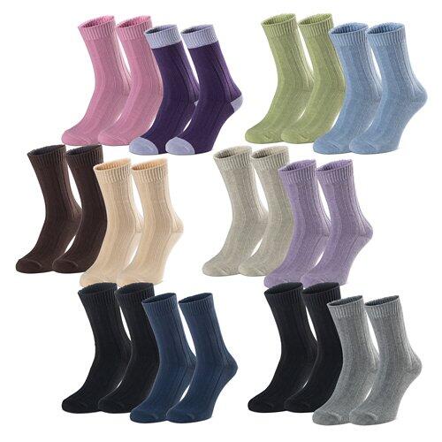 UP 2 FASHION Damen-/Herren-Home-Socken, Doppelpkg.