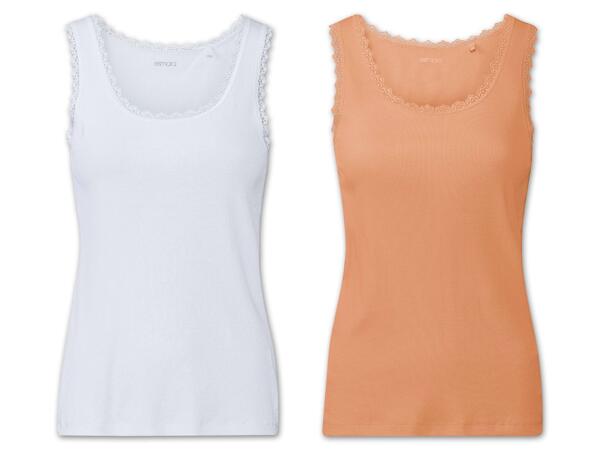 Damen Ripptop, 2 Stück