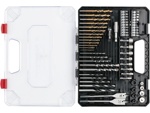 Mixed Drill Bit Set, 63 pieces