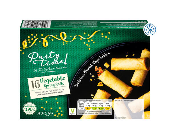 Partytime Vegetable Spring Rolls (16 pieces)