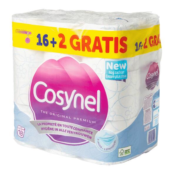 COSYNEL(R) 				Papier toilette, 18 pcs