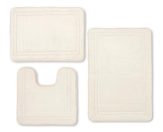 Huntington Home 3 Piece Memory Foam Bath Mat Set