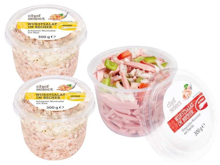 CHEF SELECT Wurstsalat im Becher mit Dressing