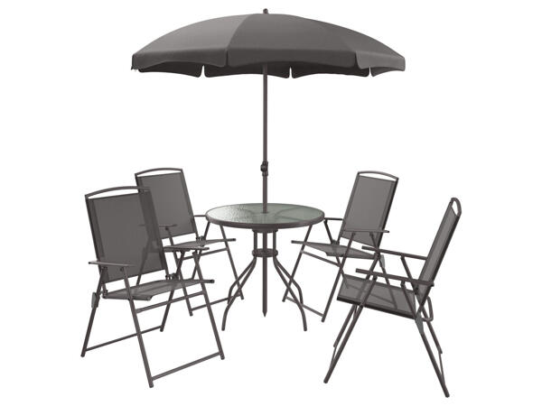 Garden Dining Set With Parasol