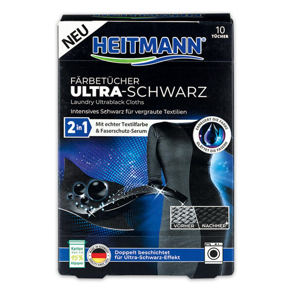 Färbetücher Ultra-Schwarz / Wäsche-Weiß Tücher