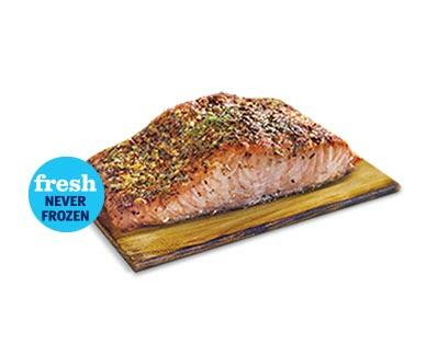 Fresh Orange Ginger Atlantic Salmon on a Cedar Plank