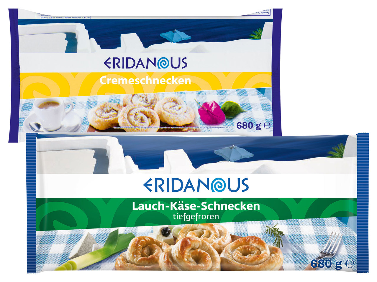 ERIDANOUS Creme- oder Lauch-Käse-Schnecken