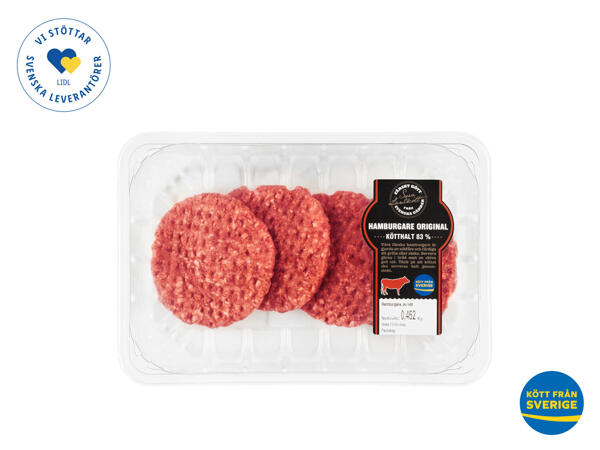 Färska hamburgare