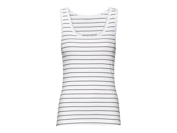 Ladies' Ribbed Vests, 2 Pieces