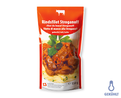 Rindsfilet Stroganoff