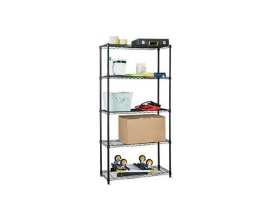 Easy Home 5-Tier Black Shelving