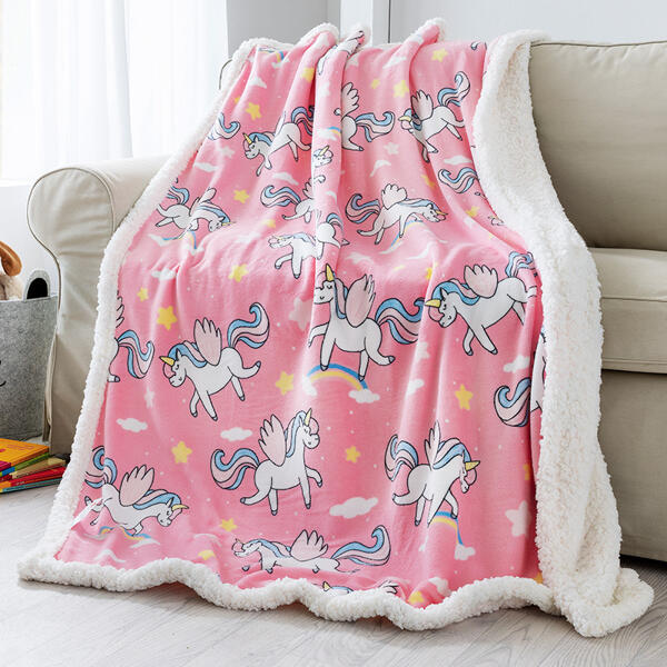 Kinder-Coral-Sherpa-Kuscheldecke
