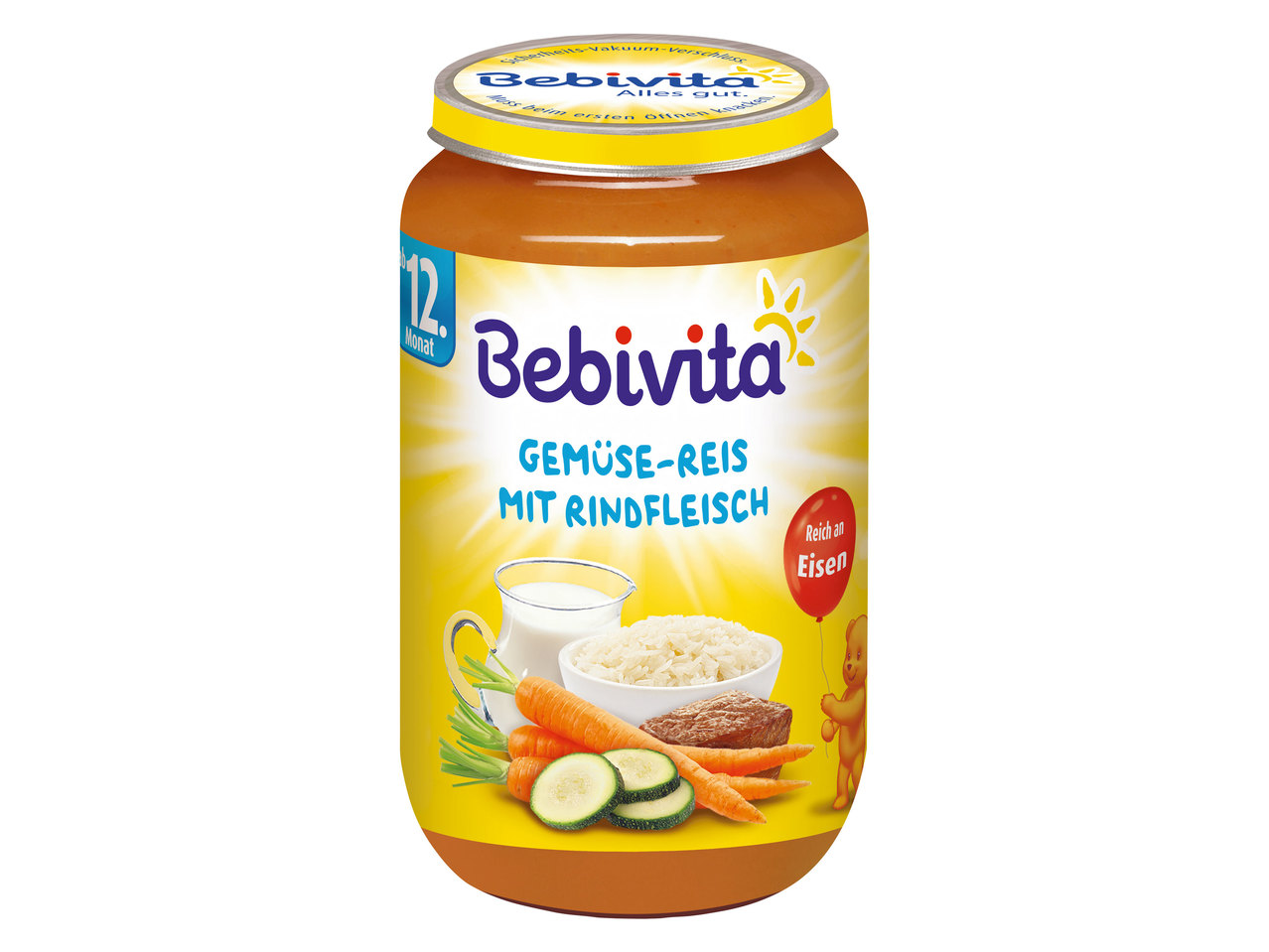 BEBIVITA Gemüse-Reis mit Rindfleisch
