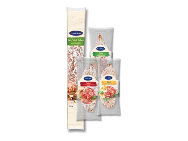 Lufttorkad salami / Salami med hasselnötter