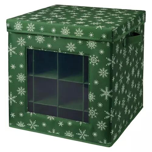 Holiday Ornament Storage Box, Green