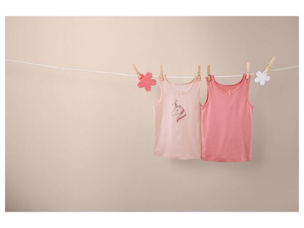 Girls' vests, 2 pieces