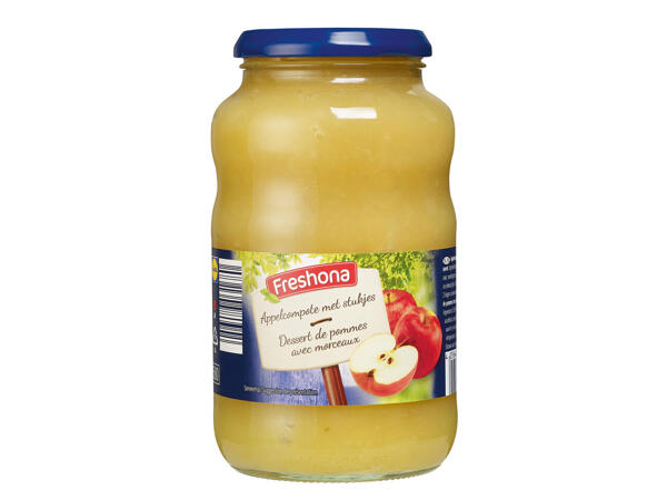 Compote de pommes avec morceaux