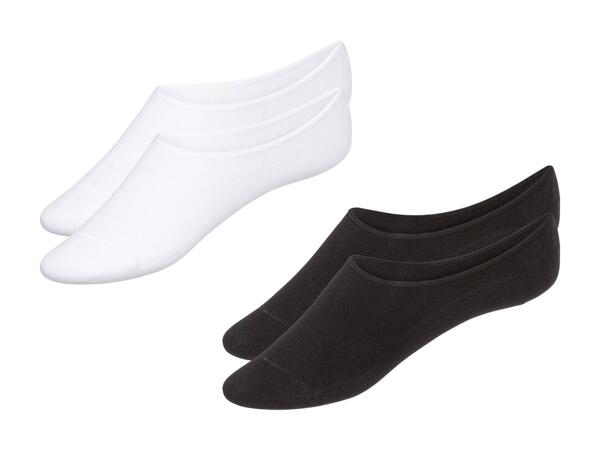 Chaussettes invisibles en coton, 2 paires
