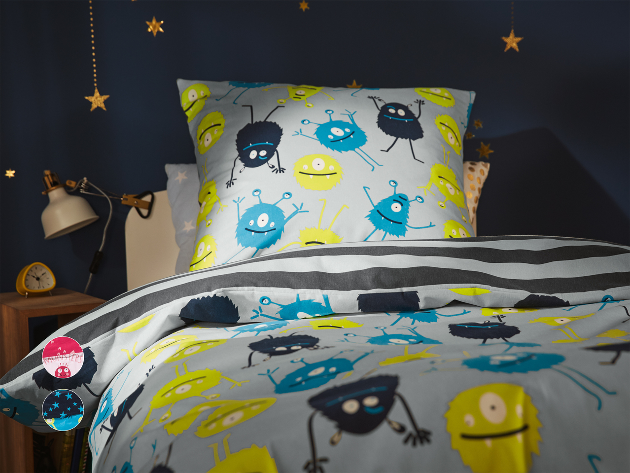Parure de lit réversible en flanelle pour enfant