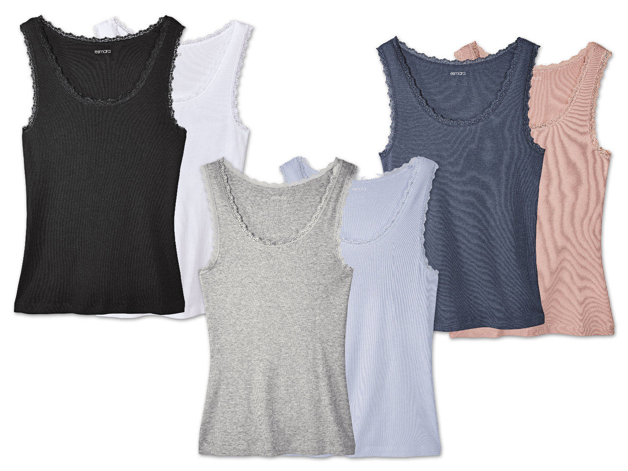 ESMARA(R) Damen Ripp-Top, 2 Stück1