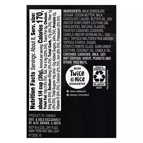Milk Chocolate Sea Salt Cashews, 9 oz