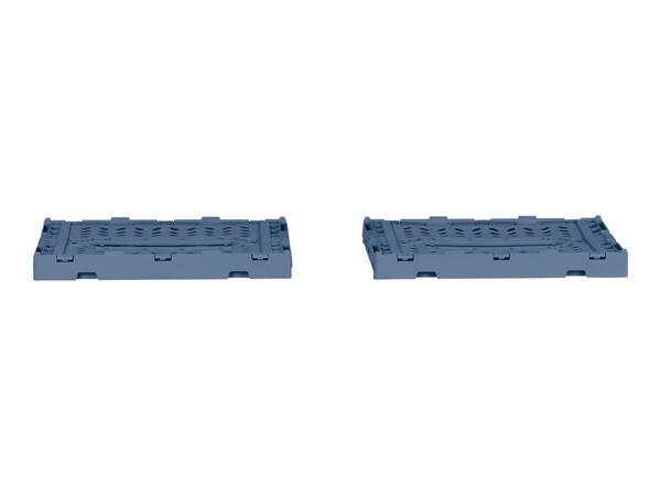 W5 4L Blue Collapsible Crate Set - 2 Pack
