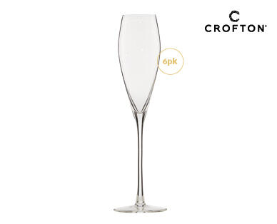 Champagne or Wine Glasses 6pk - Rounded Edge