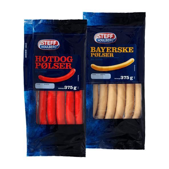 Bayerske eller røde hotdog pølser