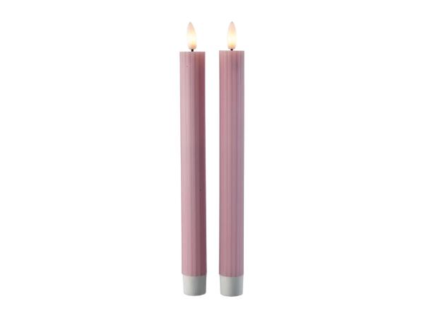 Livarno Home LED Real Wax Candles - 2 Pack - Pink