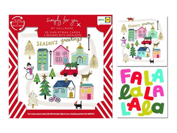 Simply For You NSPCC Classic Christmas Cards - 20 Pack