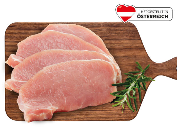 Frisches Schweineschnitzel aus Österreich