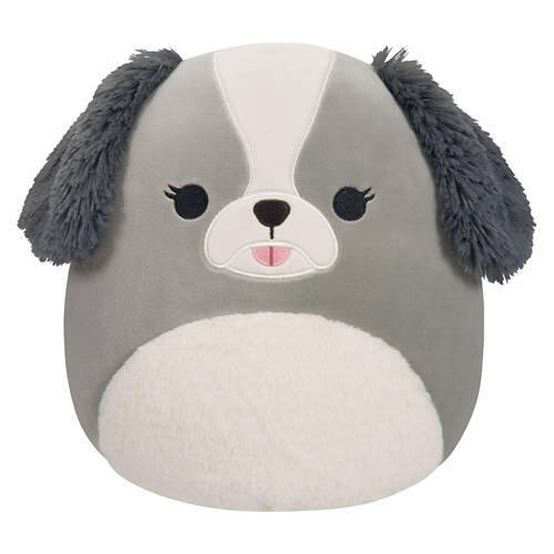 16" Squishmallow Malu – Grey Shih Tzu