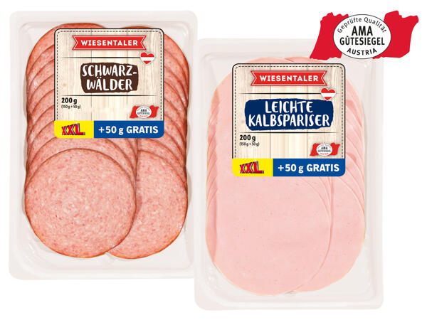 Schwarzwälder oder Kalbspariser 150 g + 50 g gratis
