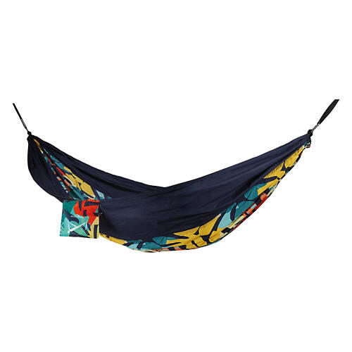 59.1" x 108.3" Ultra Light Travel Hammock, Blue Leaves