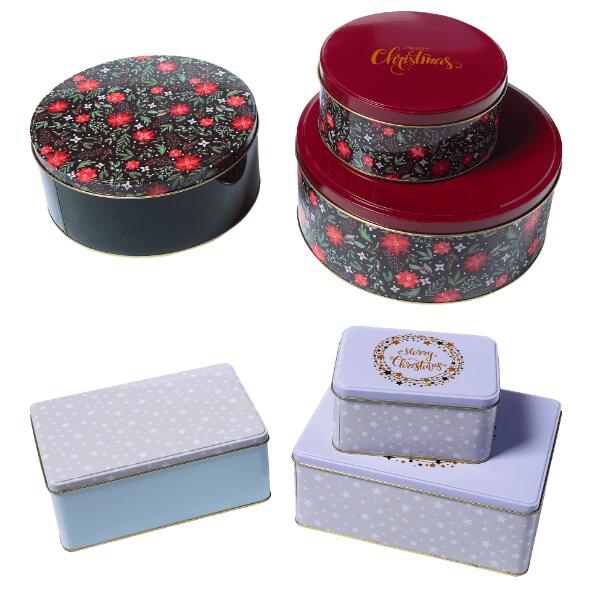 HOME CREATION KITCHEN(R) 				Boîtes de biscuits de Noël, 3 pcs