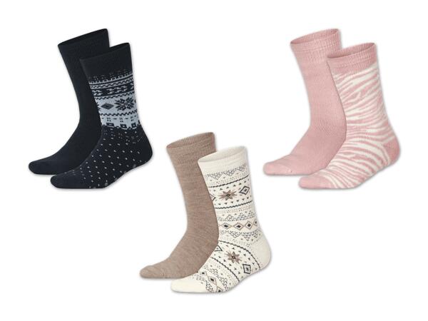 Damen/Herren Thermosocken, 2 Paar
